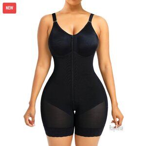 Postpartum Shapewear Bodysuit Tummy Control Butt Lifter Zipper Crotch